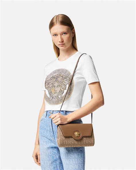 versace la medusa crossbody bag|versace denim tote bag.